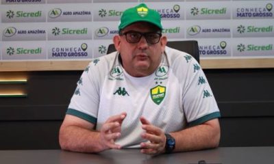 Imagem do anúncio do Cuiabá EC sobre a contratação de Guto Ferreira como novo técnico para a temporada 2025, com destaque para a foto do treinador e o logo do clube
